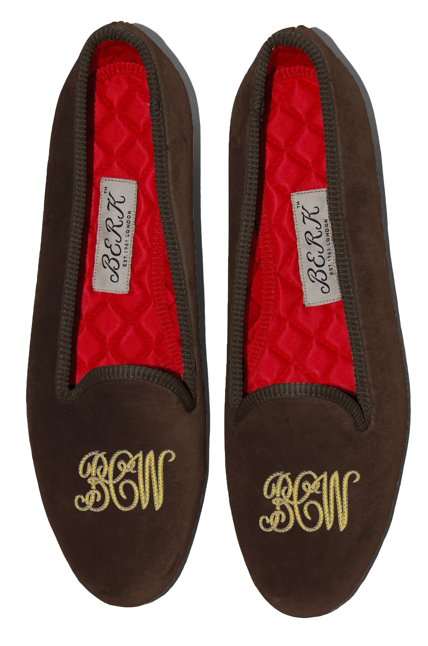 Script Style Monogram Slippers