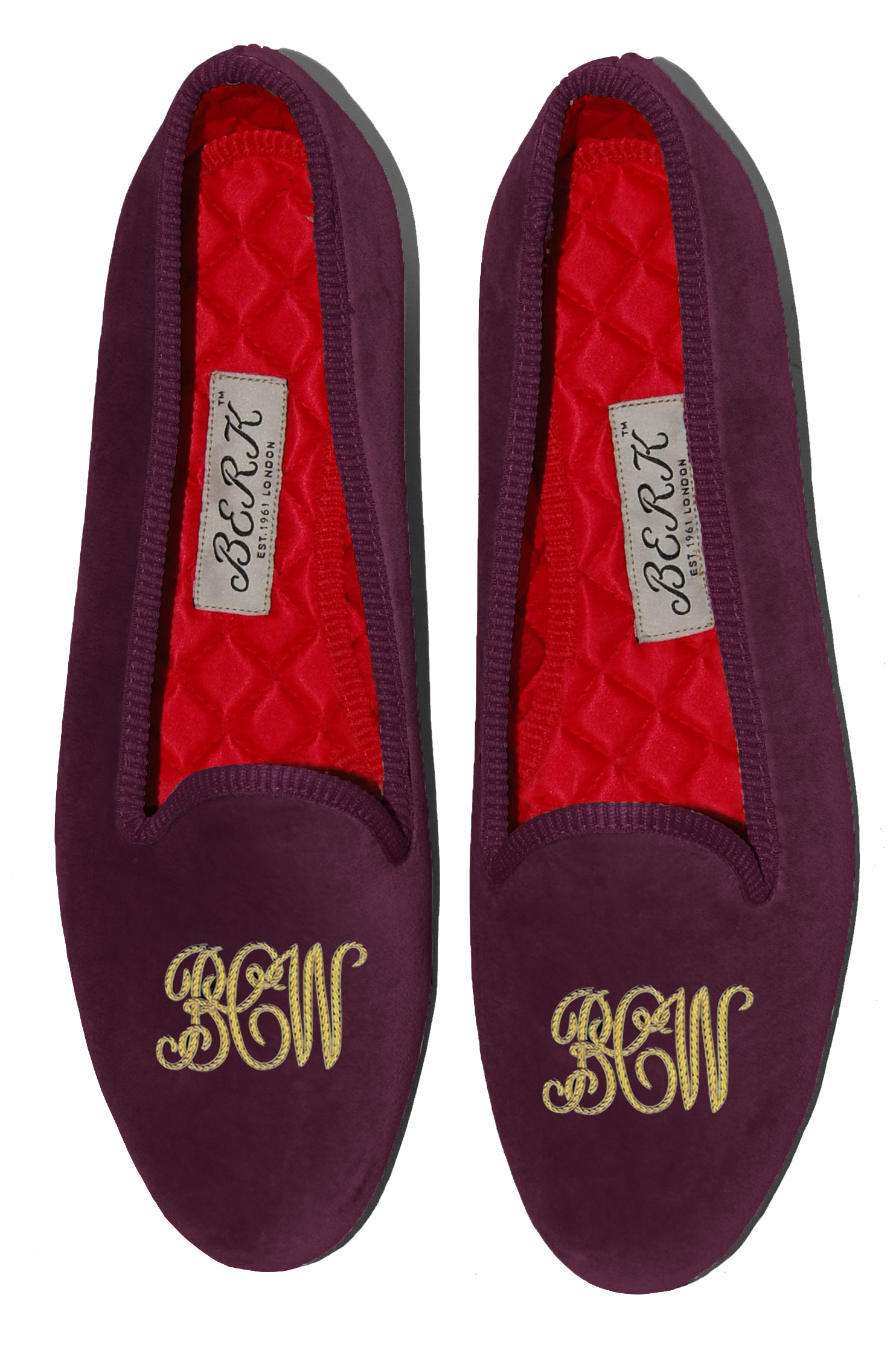 Script Style Monogram Slippers
