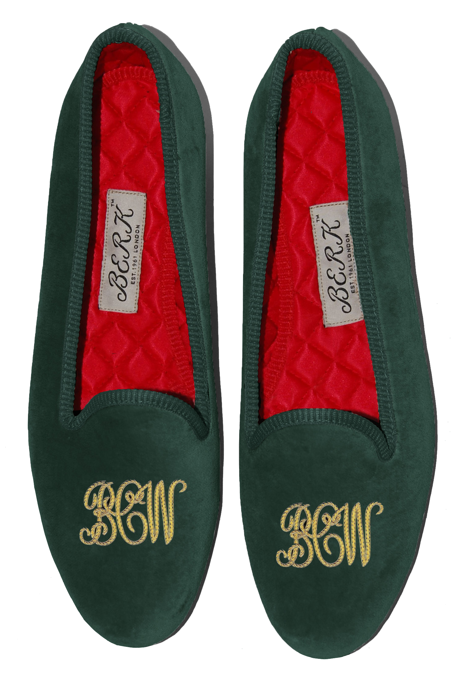 Script Style Monogram Slippers