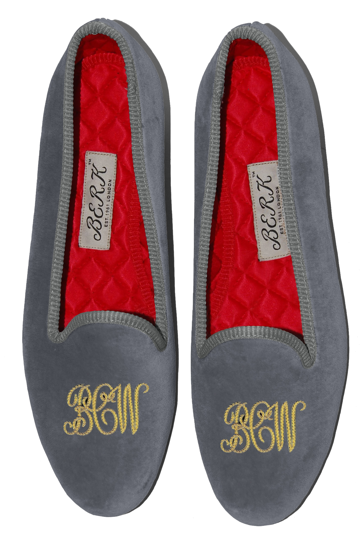 Script Style Monogram Slippers