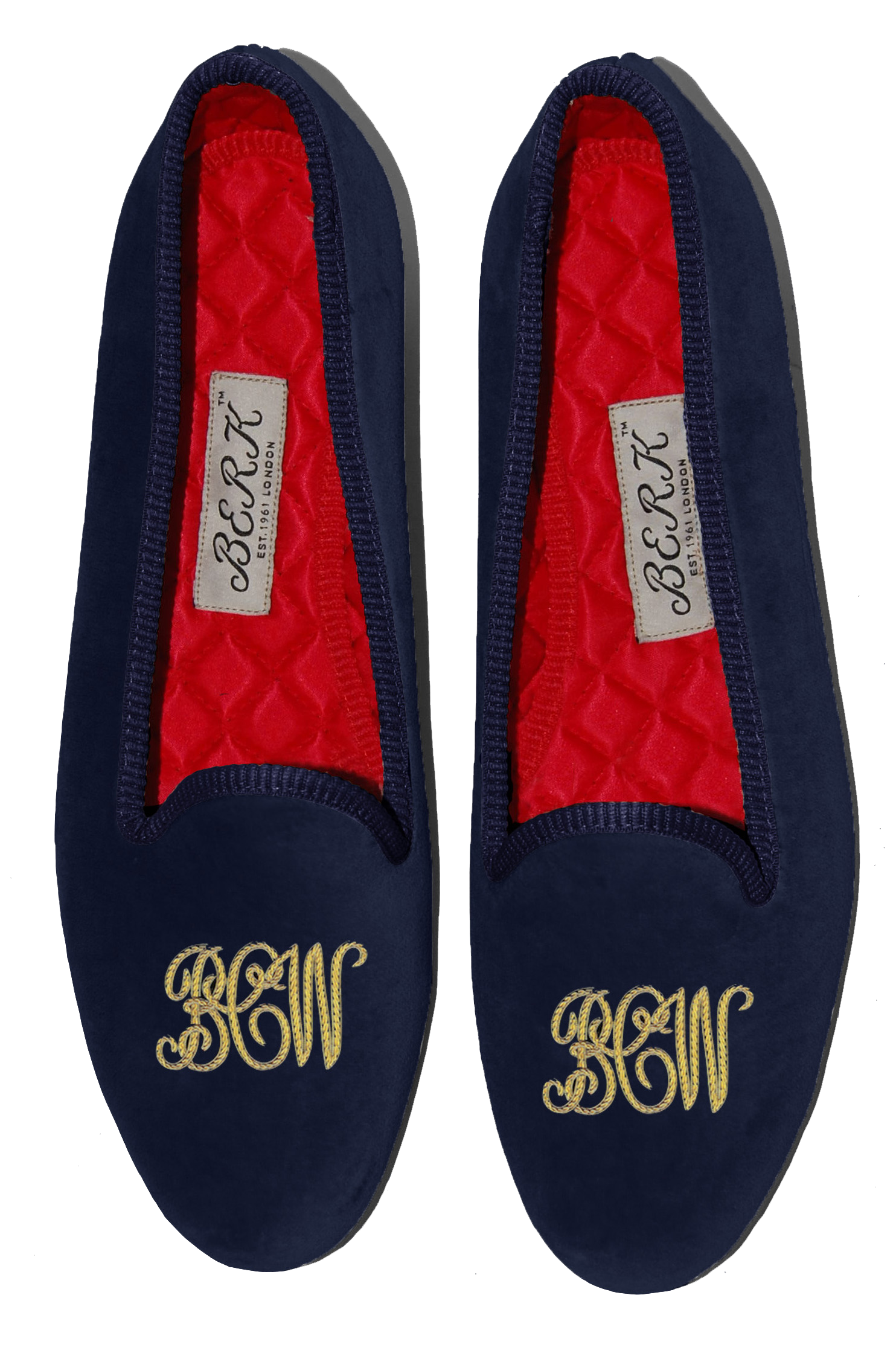 Script Style Monogram Slippers