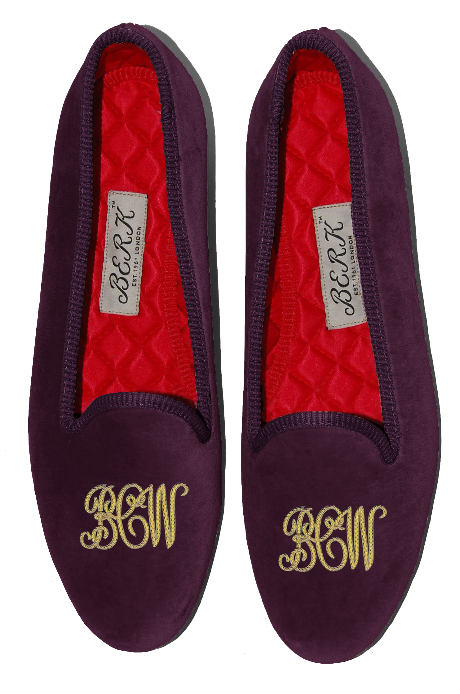 Script Style Monogram Slippers