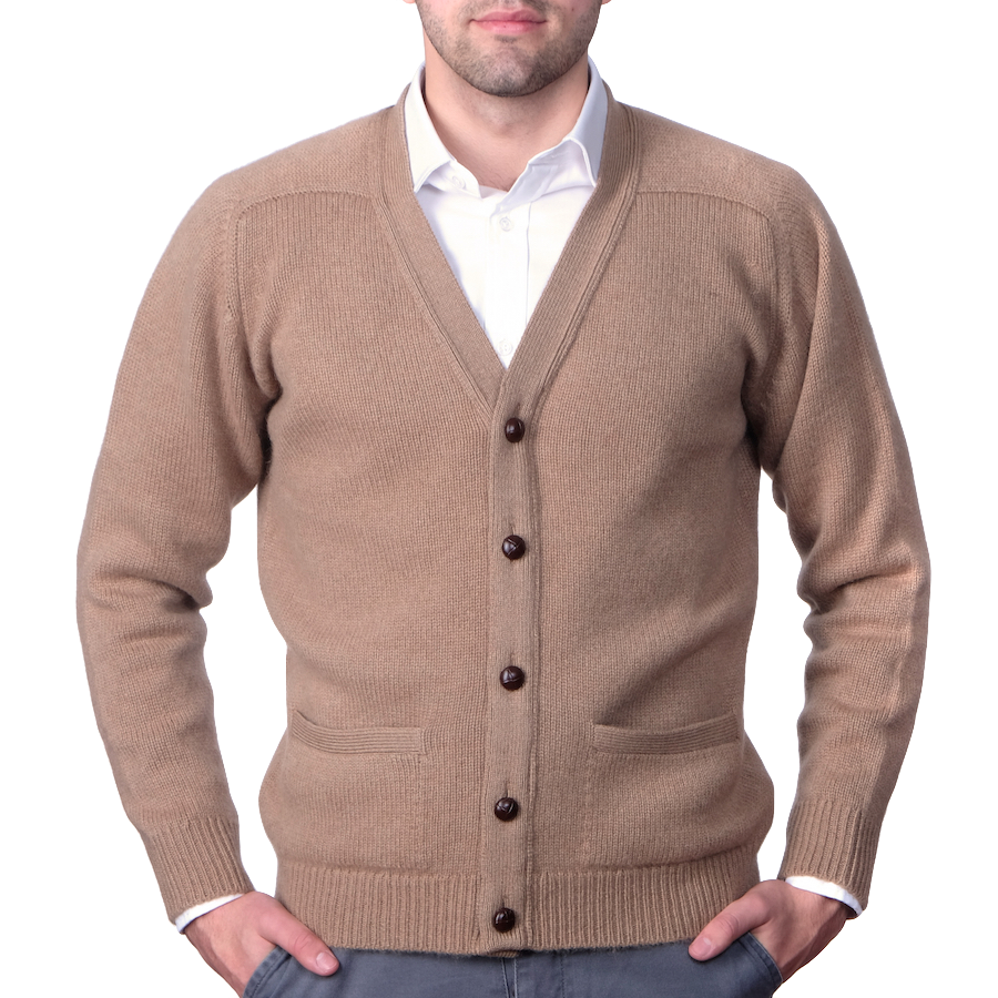 Camel Hair Cardigan - 2 ply