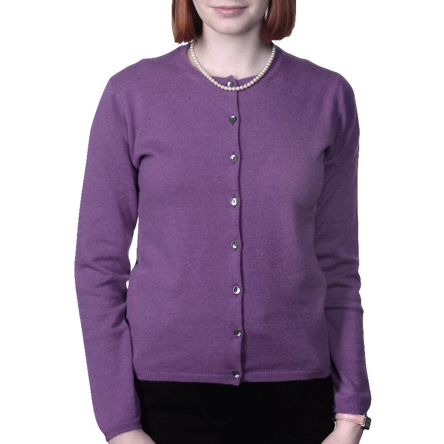 Cambric Cashmere Crew Cardigan 1 Ply